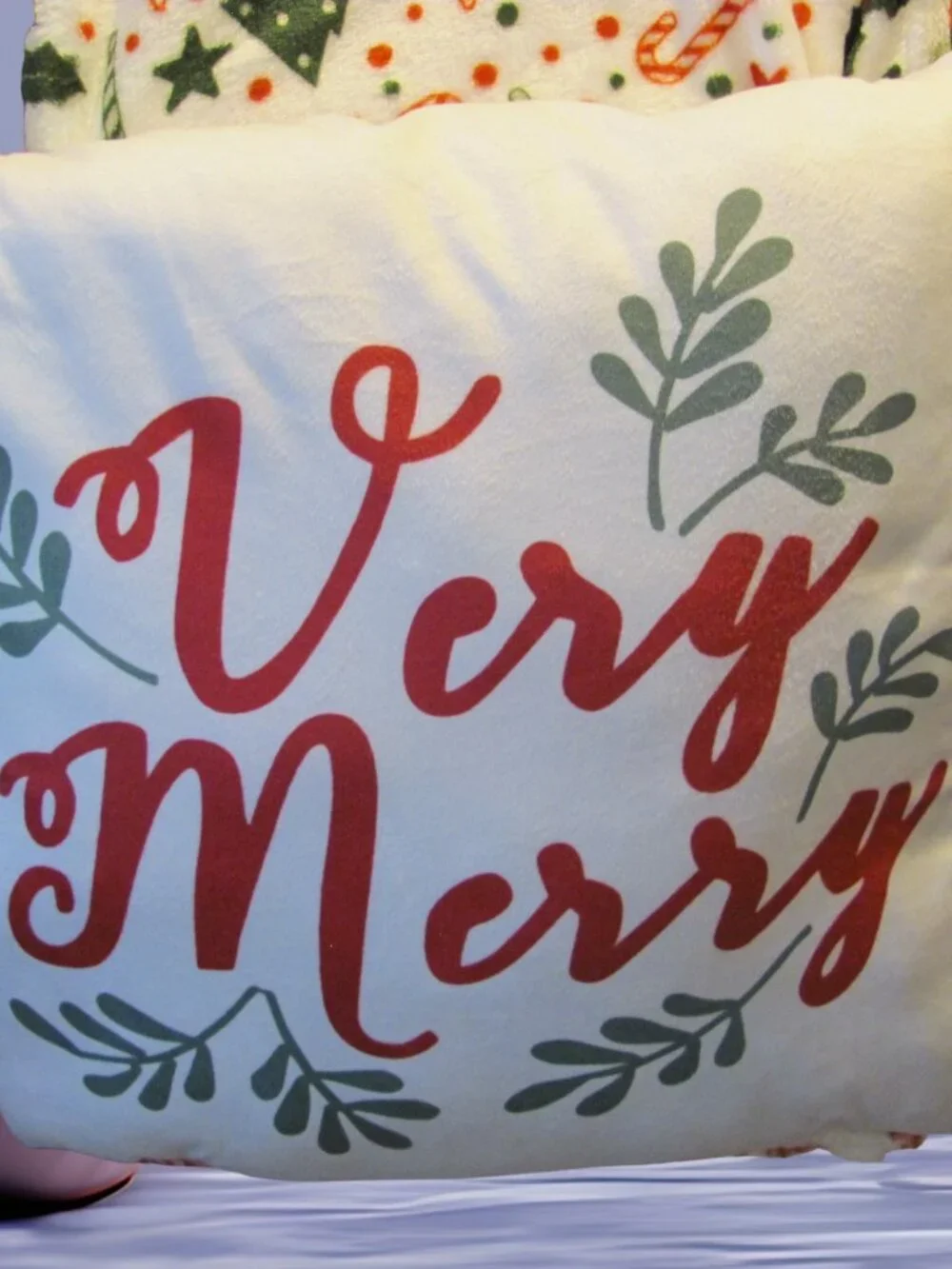 HOLIDAY HOME 2 PIECE THROW & PILLOW SET NWT